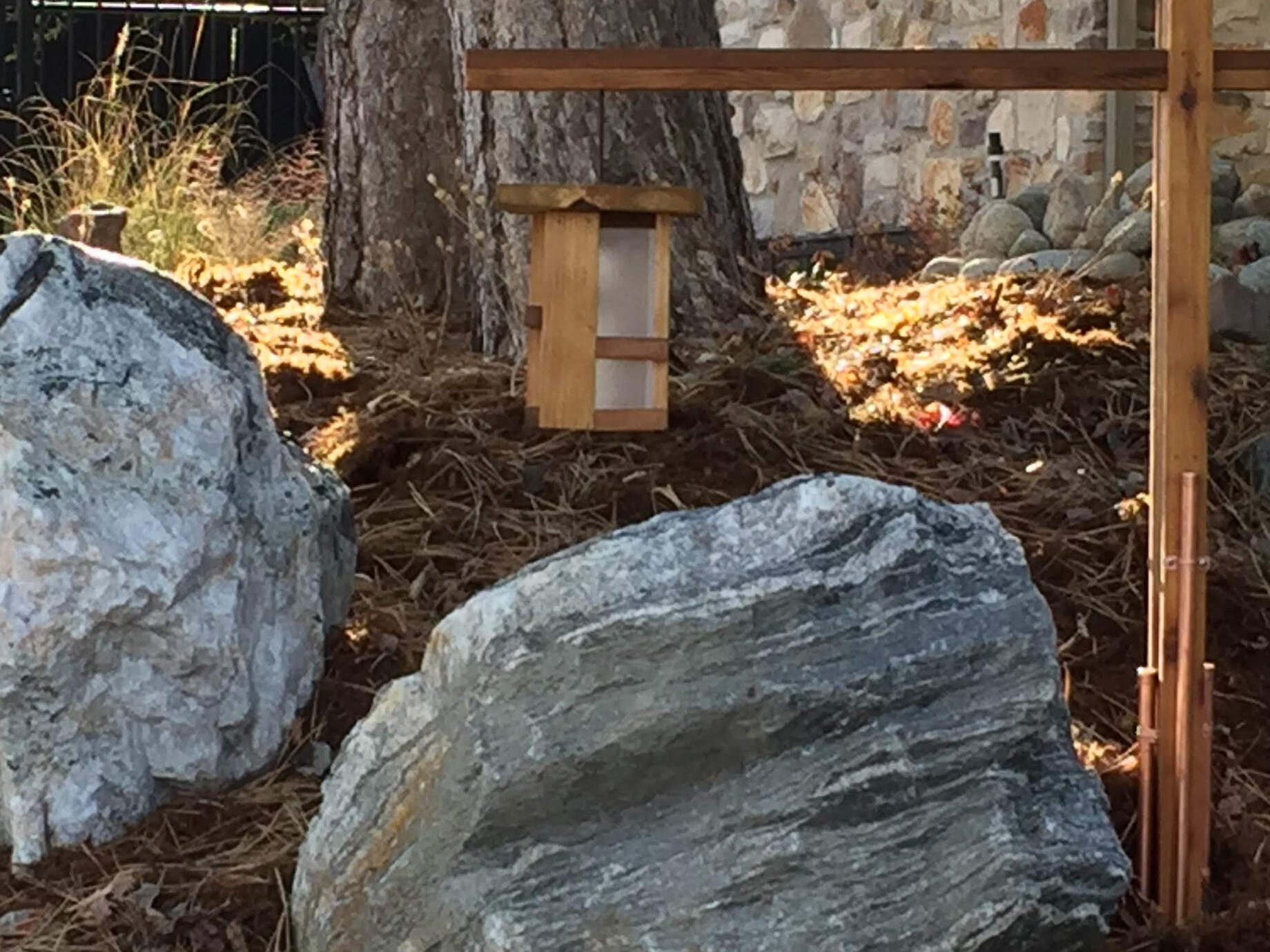 Granite and cedar made illumination